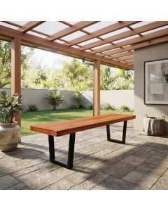 Banco Bancão Lateral Mesa Industrial 2,20m Ferragem Branca