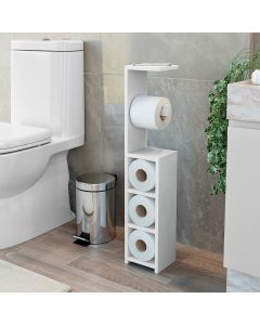 Nicho Multiuso para Papel Higiênico Decorativo Austria Branco