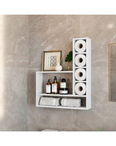 Suporte para Papel Higiênico Decorativo Romenia Branco