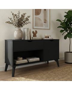 Aparador London Decorativo para Sala e Corredor com Design Elegante e Moderno Funcional - Preto