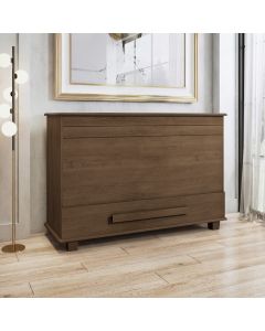 Baú Organizador Itália Rv 136cm com Gaveta e Corrediças Telescópicas Quarto Moderno Home - Freijó