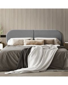 Cabeceira Dobrável Amau Desing Sotisficado Estofada 1,93m para Cama King Box Cinza