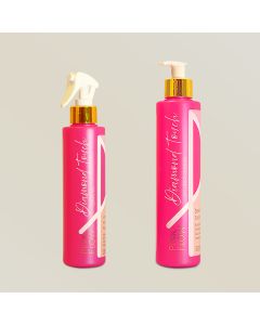 Kit Pink Flow Diamond Touch Condicionador 300ml + Leave-in 250ml Hidrata Nutre e Reconstrói