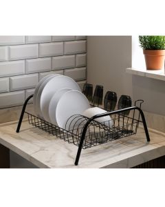 Escorredor de Louças Cama Isabela com Porta Copos Preto