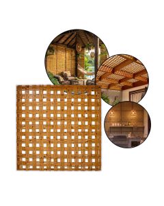 Esteira Bambu Forro Casca 1x1,5m Trama Aberta Placa Pergolado Teto Parede Decora&ccedil;&atilde;o Natural Casa