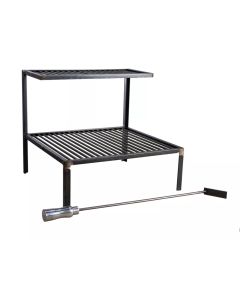 Grelha em Aço Carbono Parrilla Rústica Barra Chata 45cm Atiçador de Fogo