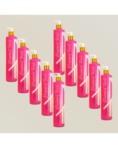 Kit 10 Shampoo Pink Flow Diamond Touch 500ml - Força e Reconstrução dos Fios