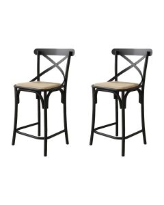 Kit 2 Banquetas Katrina Alta Resistencia e Durabilidade Baixa Aço Preto 