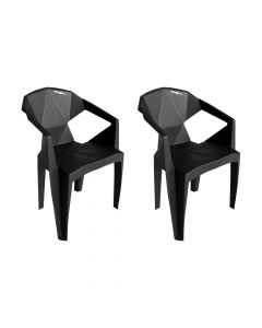 Kit 2 Cadeiras New Alegra 3D Preta