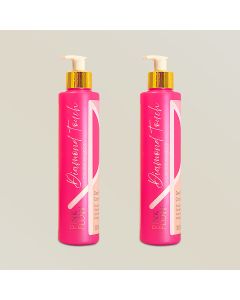Kit 2 Condicionador Pink Flow Diamond Touch 300ml - Maciez Absoluta e Brilho Intenso