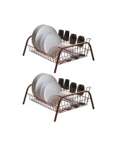 Kit 2 Escorredores de Louças Cama Isabela com Porta Copos Cobre