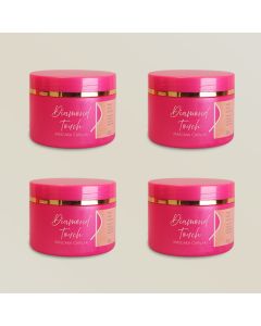 Kit 4 Máscara de Tratamento Pink Flow Diamond Touch 300g Cuidado Completo Hidrata Nutre e Fortalece