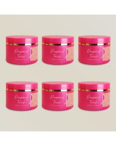 Kit 6 Máscara de Tratamento Pink Flow Diamond Touch 300g Cuidado Completo Hidrata Nutre e Fortalece