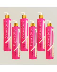 Kit 6 Shampoo Pink Flow Diamond Touch 3 em 1 - Hidrata Nutre e Reconstrói 500ml