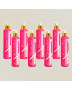 Kit 8 Condicionador Pink Flow Diamond Touch 3 em 1 - Hidrata Nutre e Reconstrói 300ml