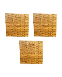 Kit 3 Esteiras Bambu Casca 1x1m Forro Natural Trama Dupla Pergolado Teto Parede Decorativa