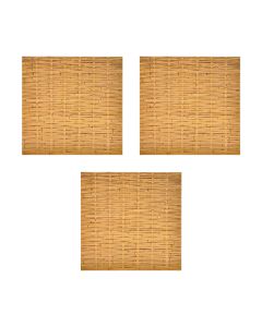 Kit 3 Esteiras Bambu Casca 1x1,5m Forro Natural Trama Simples Pergolado Teto Parede Decorativa