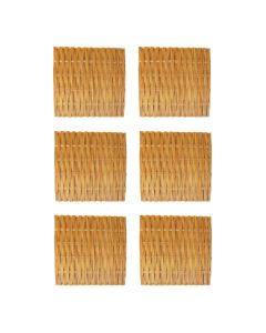 Kit 6 Esteiras Bambu Barriga 1x1,5m Forro Natural Trama Dupla Pergolado Teto Parede Decorativa