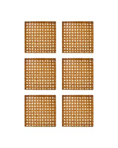Kit 6 Esteiras Bambu Casca 1x1,5m Forro Natural Trama Aberta Pergolado Teto Parede Decorativa