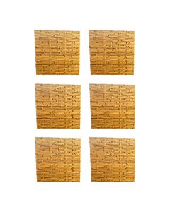 Kit 6 Esteiras Bambu Casca 1x1m Forro Natural Trama Dupla Pergolado Teto Parede Decorativa