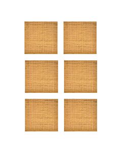 Kit 6 Esteiras Bambu Casca 1x1m Forro Natural Trama Simples Pergolado Teto Parede Decorativa