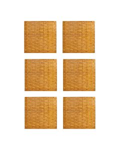 Kit 6 Esteiras Bambu Casca 1x1m Forro Natural Trama Tripla Pergolado Teto Parede Decorativa