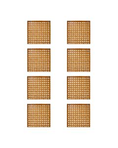 Kit 8 Esteiras Bambu Casca 1x1m Forro Natural Trama Aberta Pergolado Teto Parede Decorativa