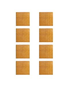 Kit 8 Esteiras Bambu Casca 1x1m Forro Natural Trama Tripla Pergolado Teto Parede Decorativa