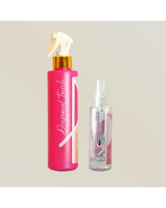 Kit Pink Flow Diamond Touch - Leave-in + Sérum - Finalização Antifrizz com Brilho Imediato