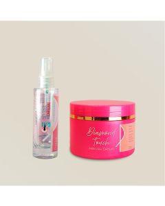 Kit Pink Flow Diamond Touch - Máscara + Sérum - Tratamento Intenso com Brilho Imediato