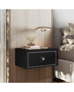 Mesa de Cabeceira Suspensa Strass - Preto