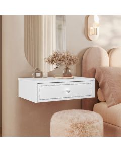 Penteadeira Cabeceira Suspensa Strass 50cm - Branco