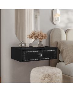 Penteadeira Cabeceira Suspensa Strass 50cm - Preto