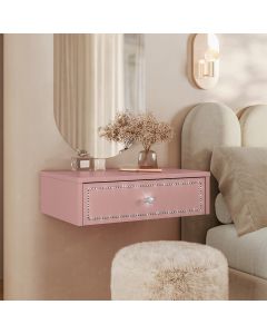 Penteadeira Cabeceira Suspensa Strass 50cm - Rosê
