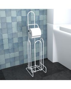 Porta Papel Higiênico de Chão Isabela Branco