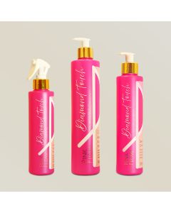 Kit Pink Flow Diamond Touch Shampoo + Condicionador + Leave-in Cuidado Brilho Proteção Intensa
