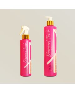 Kit Pink Flow Diamond Touch Shampoo 500ml + Leave In 250ml Proteção Brilho e Finalização Perfeita